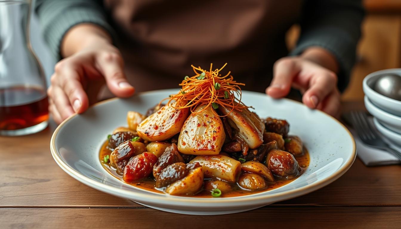 Freshly baked homemade cake in a kitchen setting